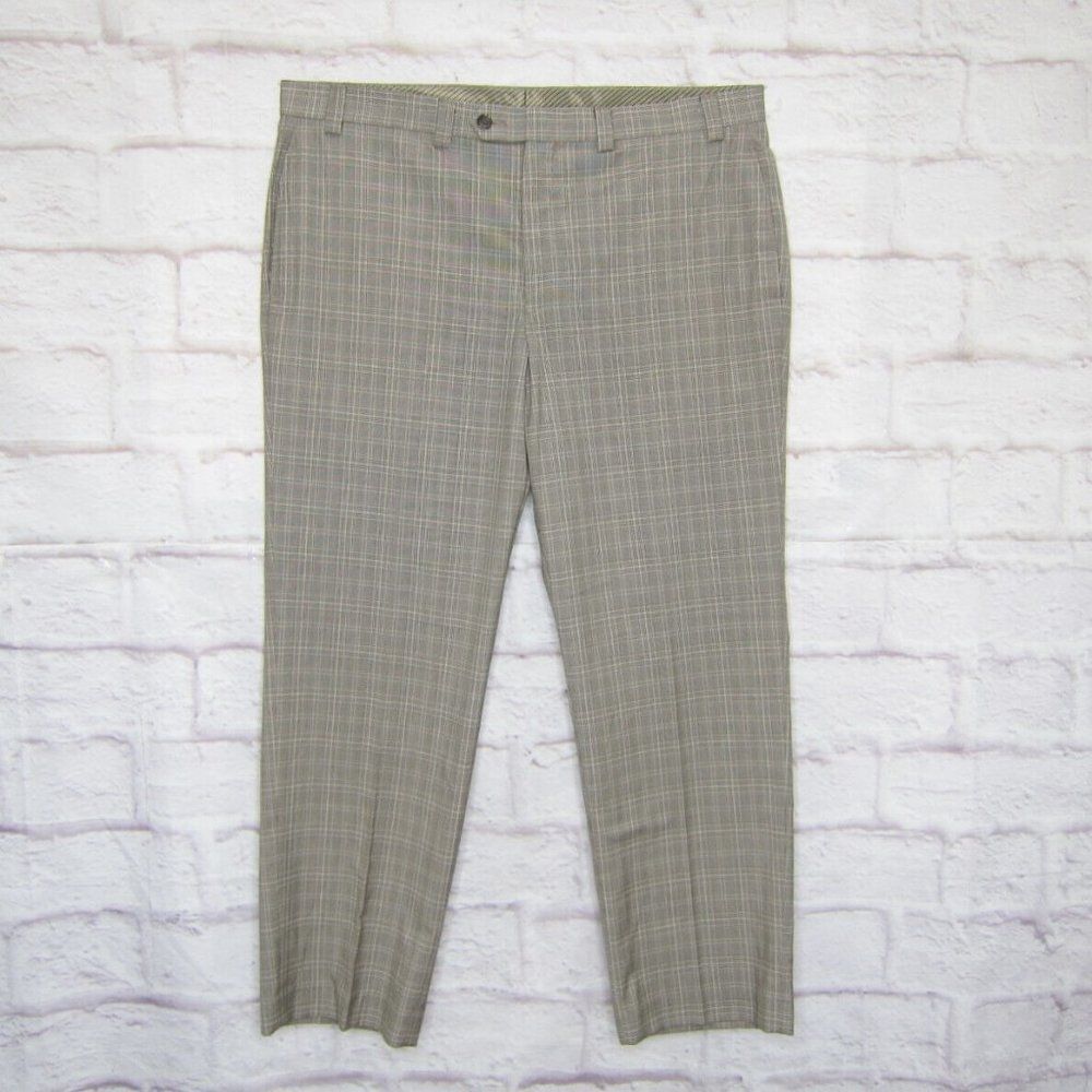 Lauren Ralph Lauren Men's size 38 x 30 Brown Plaid Dress Pants